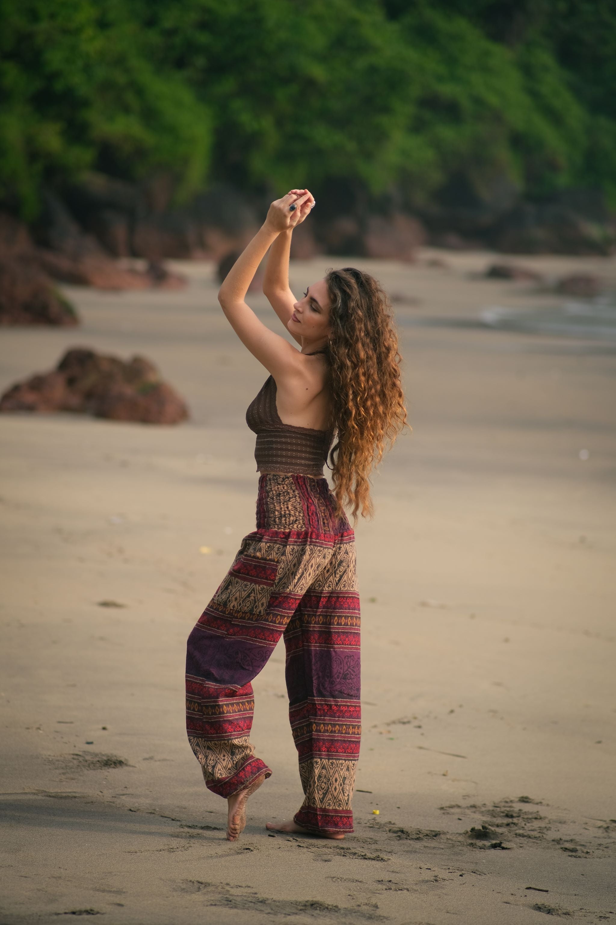 Warm Blanket Trousers - Love Hearts - Purple