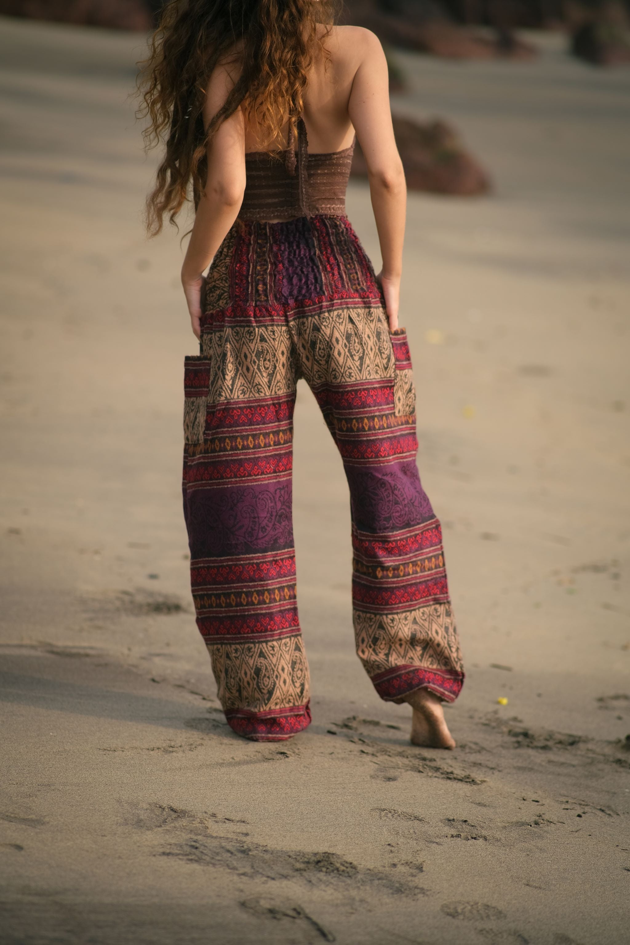 Warm Blanket Trousers - Love Hearts - Purple