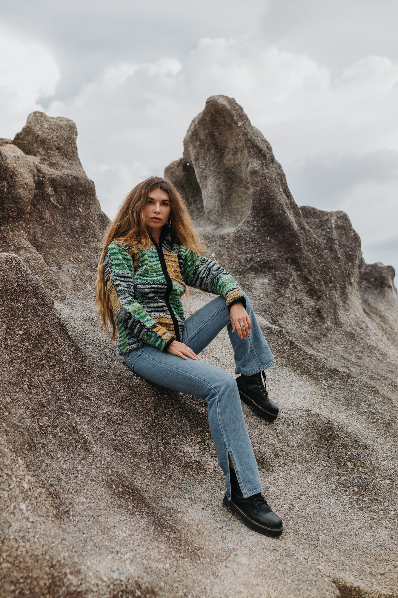 Wool Jacket - Green & Grey