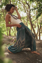 Harem pants – Diamond Peacock Feather – Teal