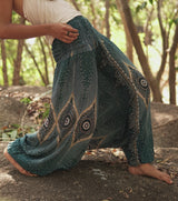 Harem pants – Diamond Peacock Feather – Teal