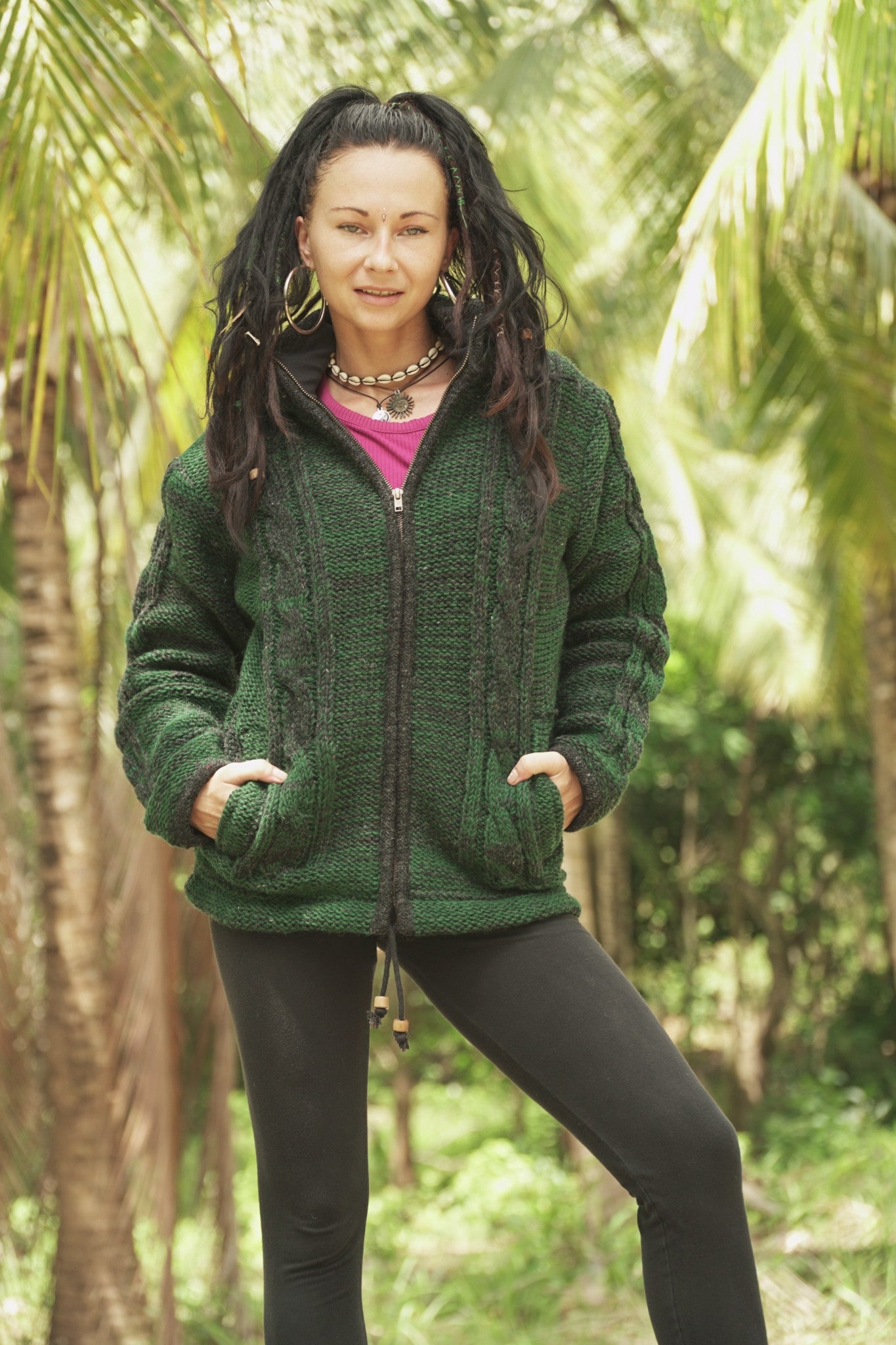 Wool Jacket - Aran - Green