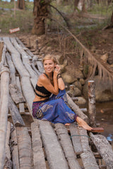 Harem Pants - Paisley Mandala - Blue