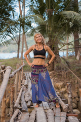 Harem Pants - Paisley Mandala - Blue