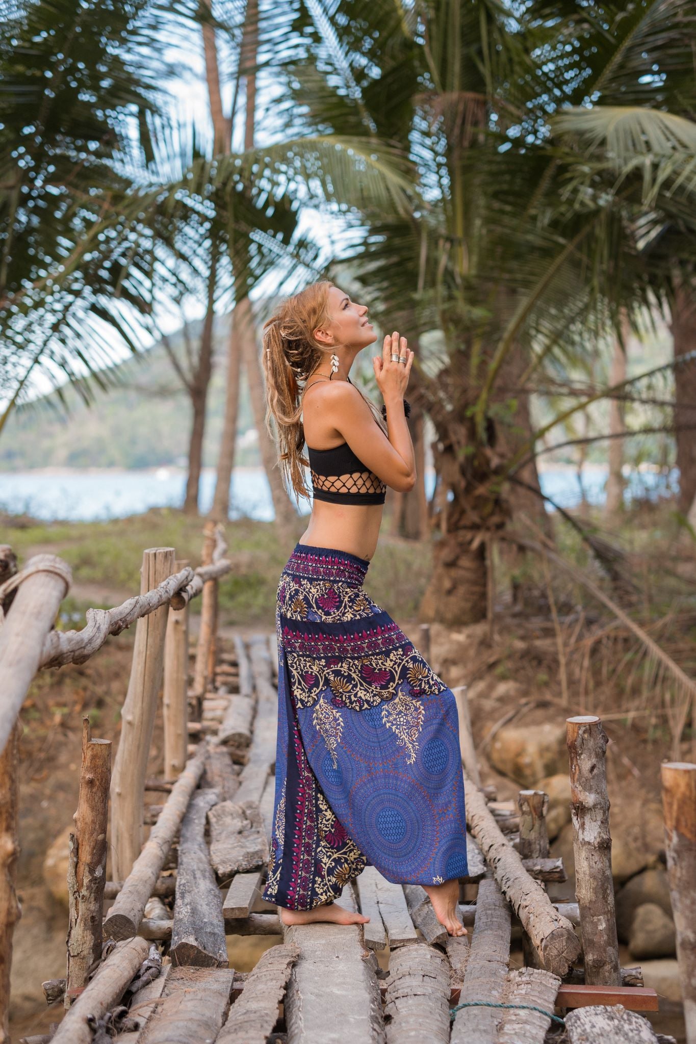 Harem Pants - Paisley Mandala - Blue