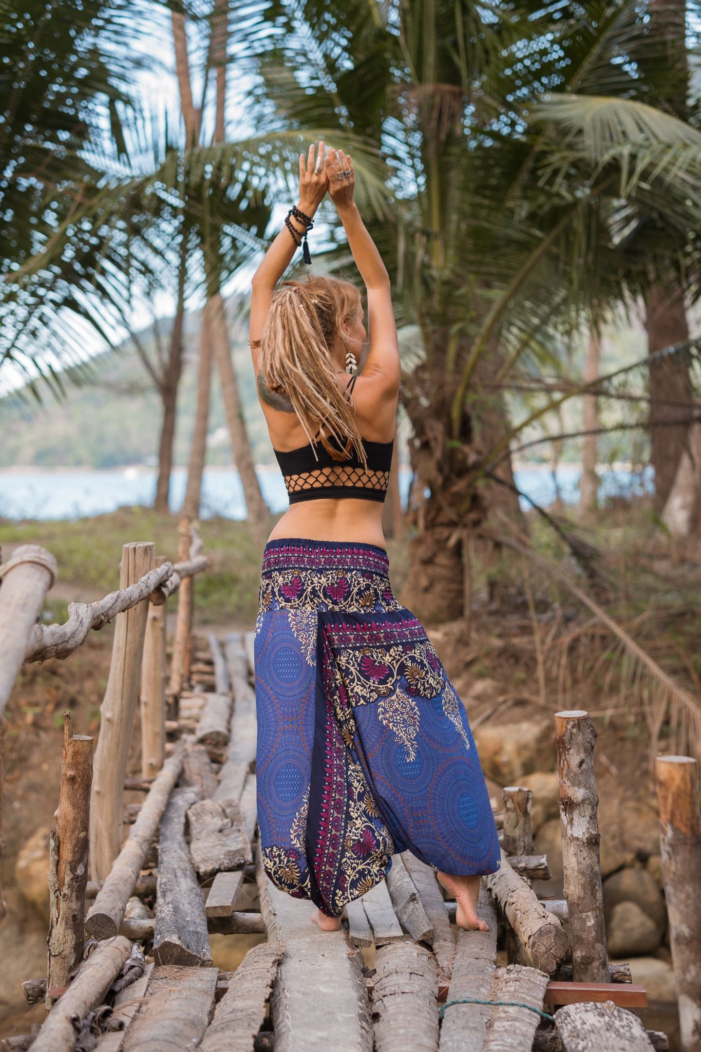 Harem Pants - Paisley Mandala - Blue