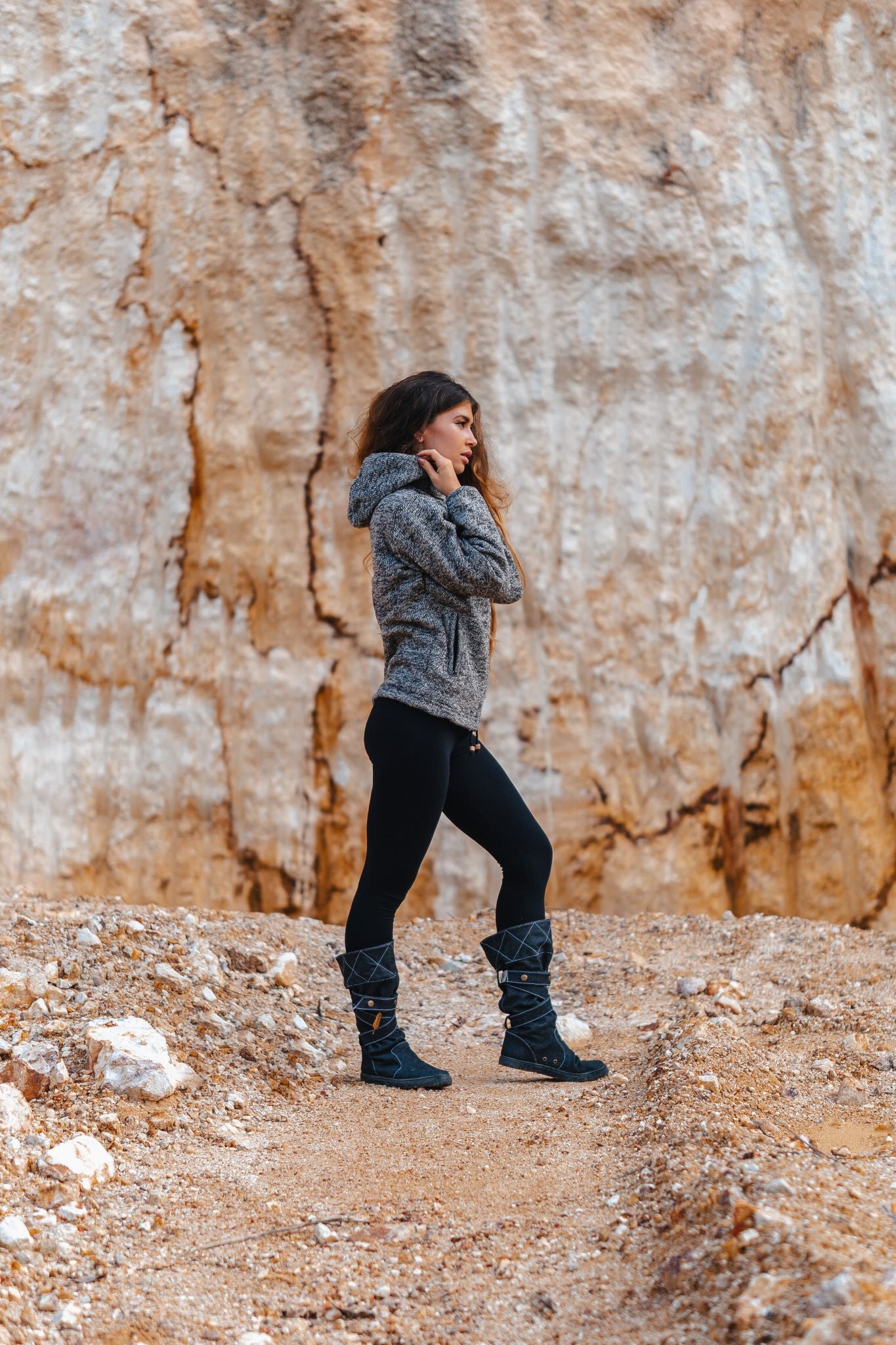 Wool Jacket - Marl - Brown