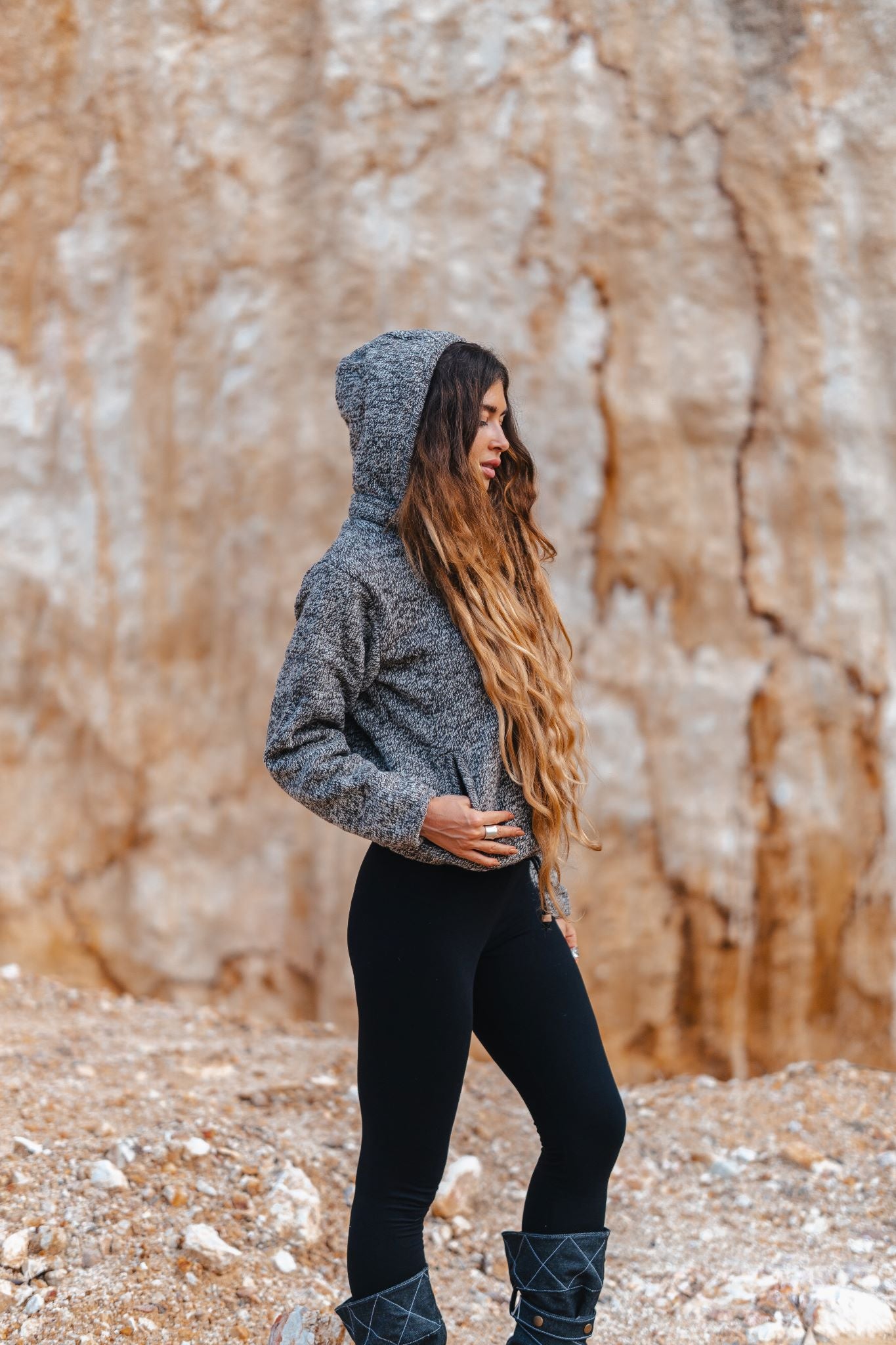 Wool Jacket - Marl - Brown