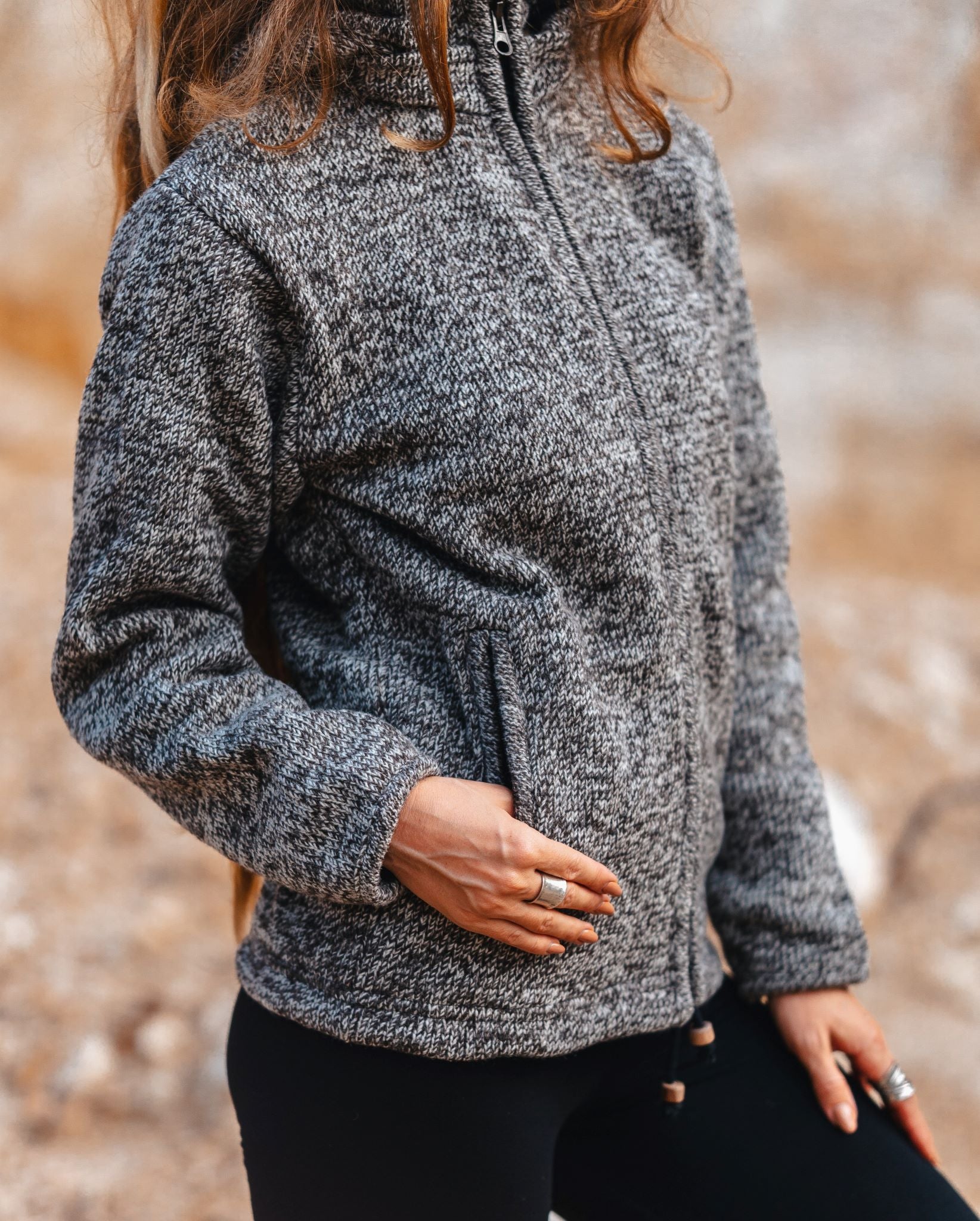 Wool Jacket - Marl - Brown