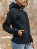 Wool Jacket - Eyelet Pattern - Charcoal