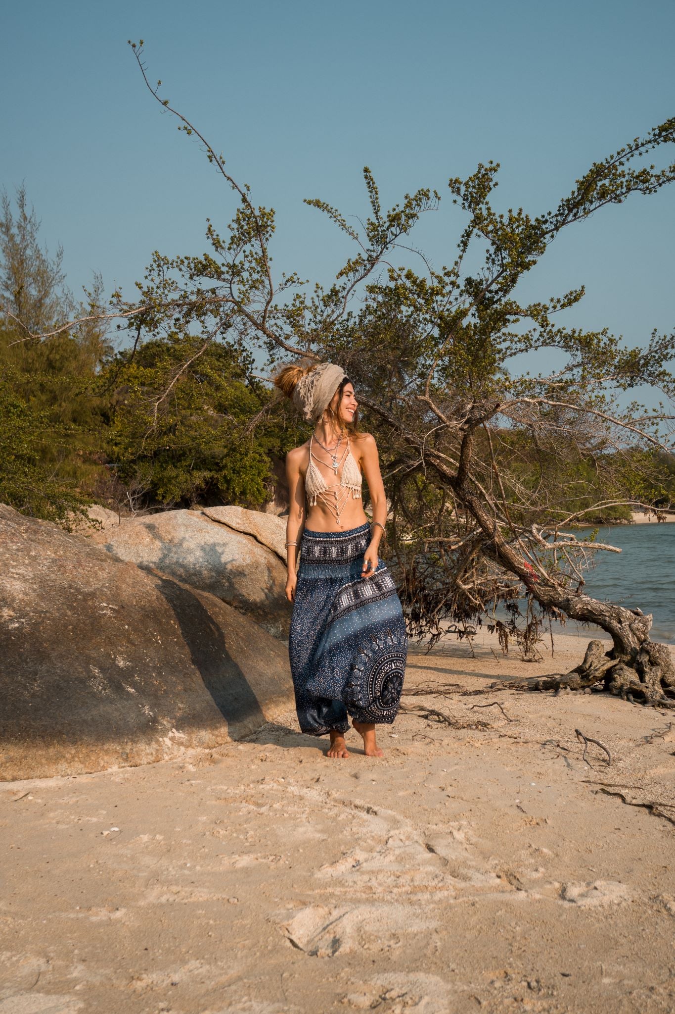 Harem pants – Chakra Pattern – Grey Blue