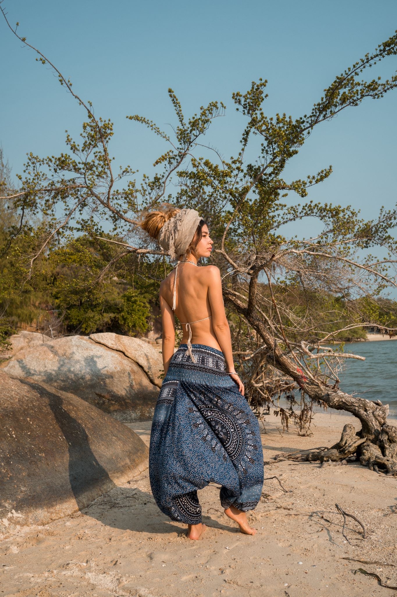 Harem pants – Chakra Pattern – Grey Blue