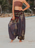 Harem Pants - Large Paisley Print - Grey
