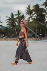 Harem Pants - Paisley Mandala - Grey