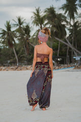 Harem Pants - Paisley Mandala - Grey