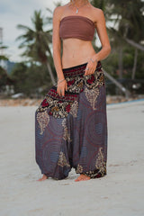 Harem Pants - Paisley Mandala - Grey