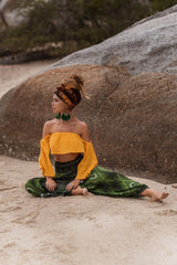 Harem Pants - Vibrant Peacock Feather - Green