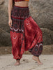 Harem Pants - Vibrant Peacock Feather - Red