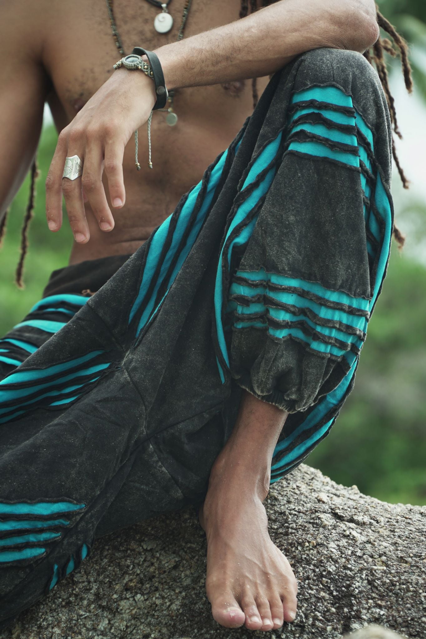 Harem Pants - Stonewashed Razorcut - Blue