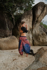 Harem Pants - Mandala Print - Blue