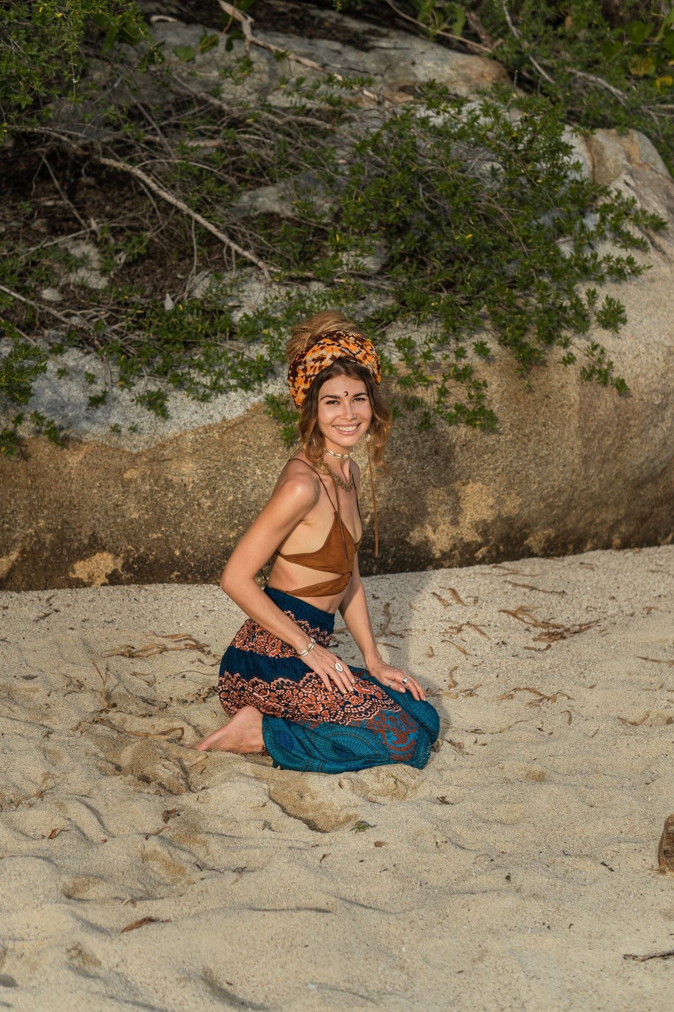 Harem Pants - Mandala Print - Teal