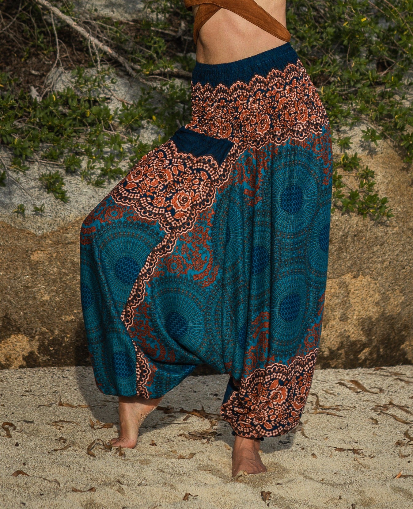 Harem Pants - Mandala Print - Teal