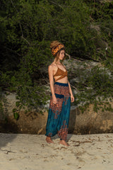 Harem Pants - Mandala Print - Teal