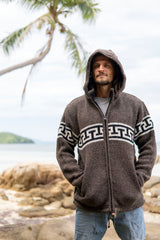 Wool Jacket - T Design - Brown