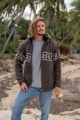 Wool Jacket - T Design - Brown