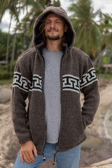 Wool Jacket - T Design - Brown