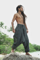 Harem Pants - Stonewashed Ohm - Grey