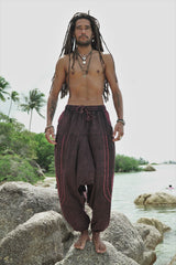 Harem Pants - Stonewashed Ohm - Red