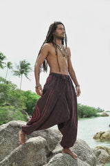 Harem Pants - Stonewashed Ohm - Red
