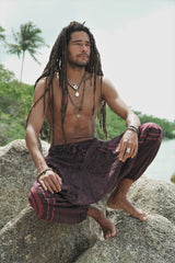 Harem Pants - Stonewashed Ohm - Red