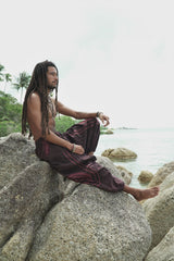 Harem Pants - Stonewashed Ohm - Red