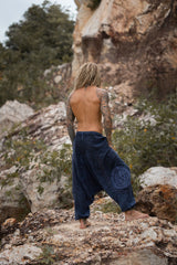 Harem Pants - Stonewashed Ohm - Navy Blue