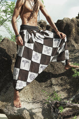 Harem Pants - Patchwork - Grey