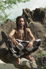 Harem Pants - Patchwork - Grey