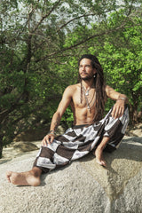 Harem Pants - Patchwork - Grey