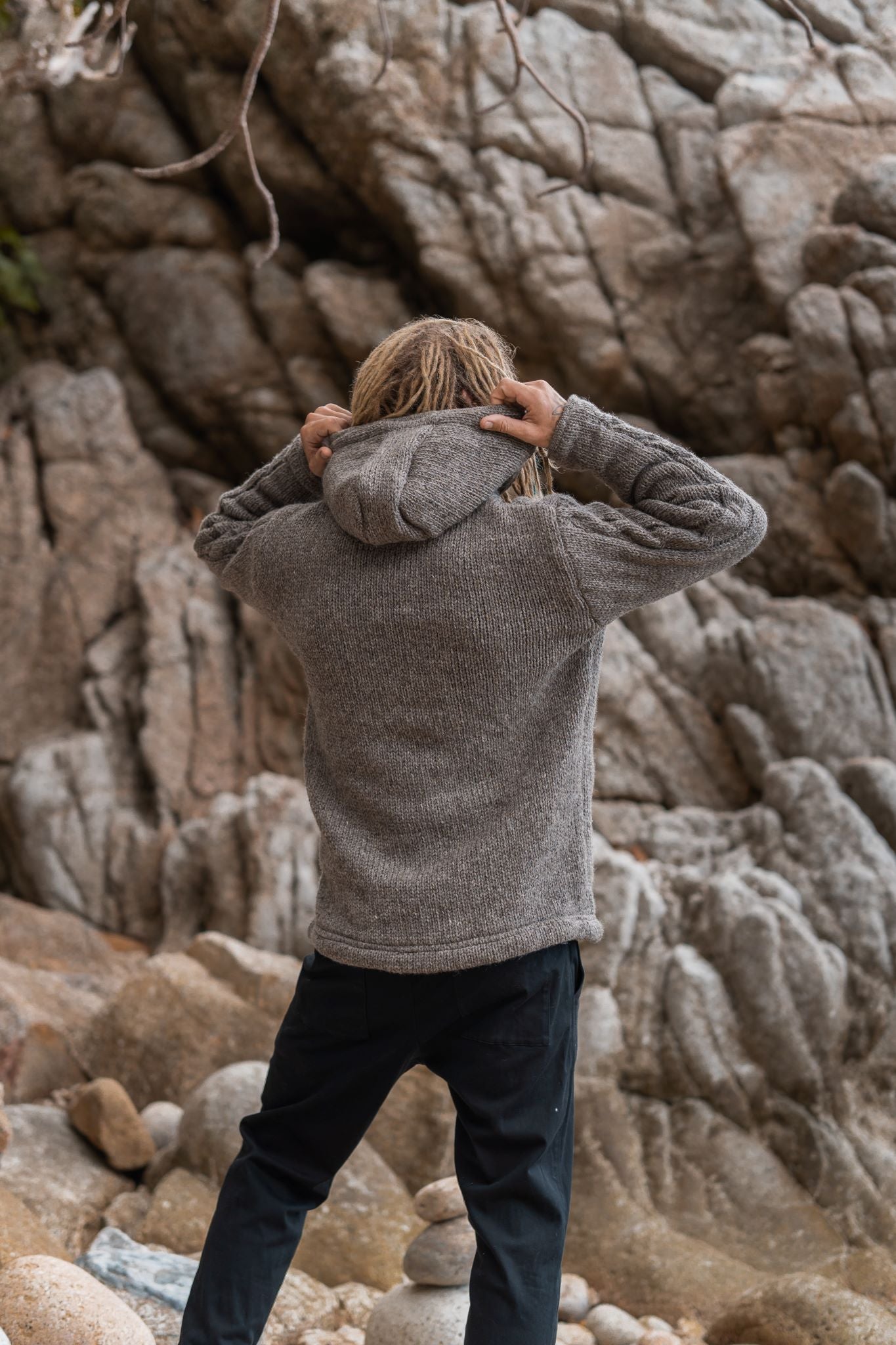 Wool Jacket - Aran - Light Brown