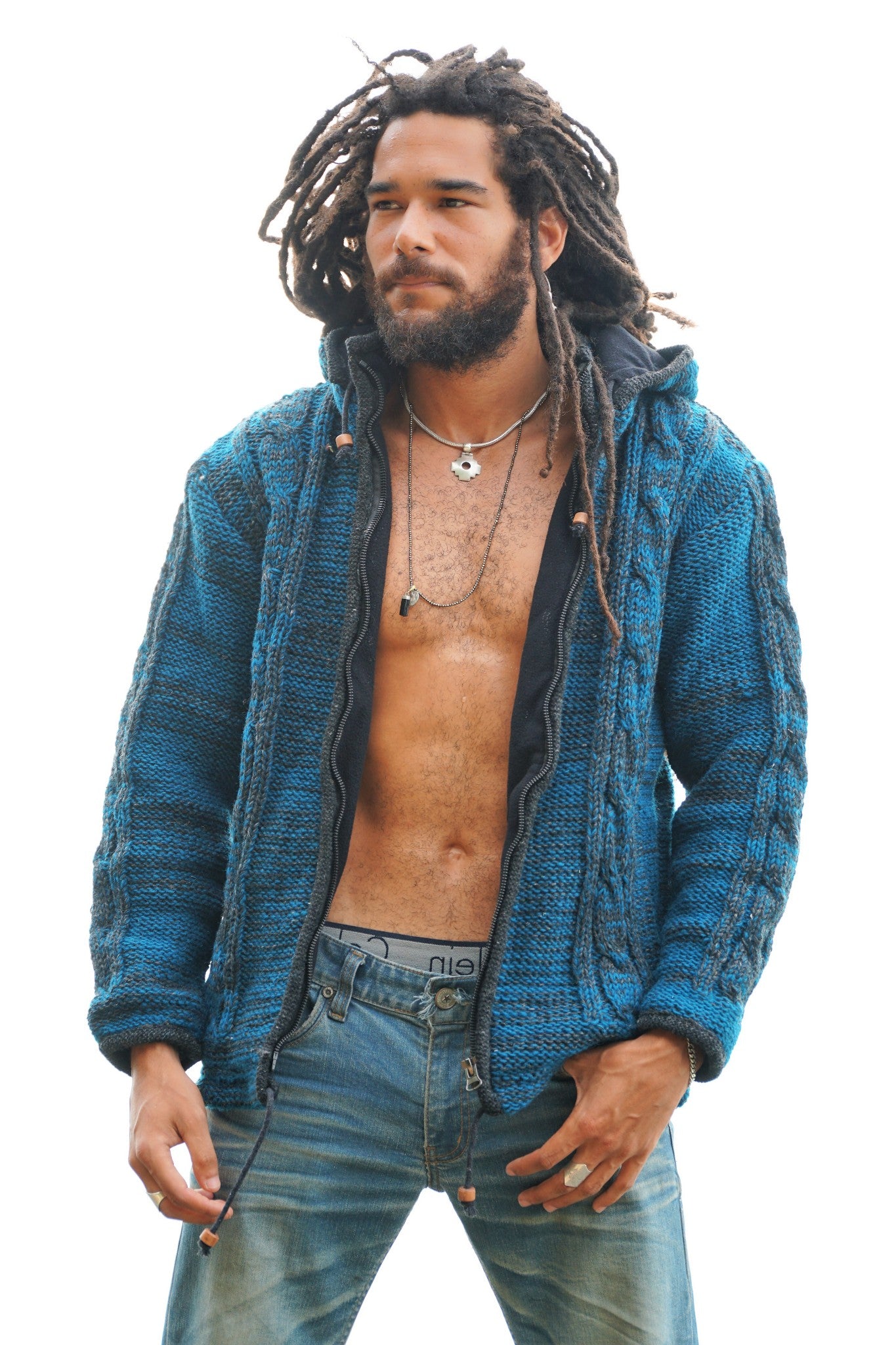 Wool Jacket - Aran - Teal