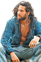 Wool Jacket - Cable Knit Aran - Teal