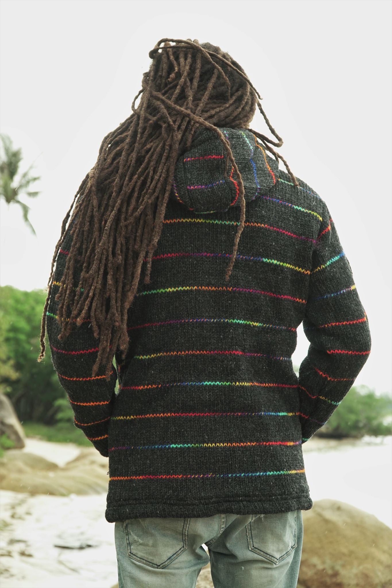 Wool Jacket - Pinstripe Rainbow