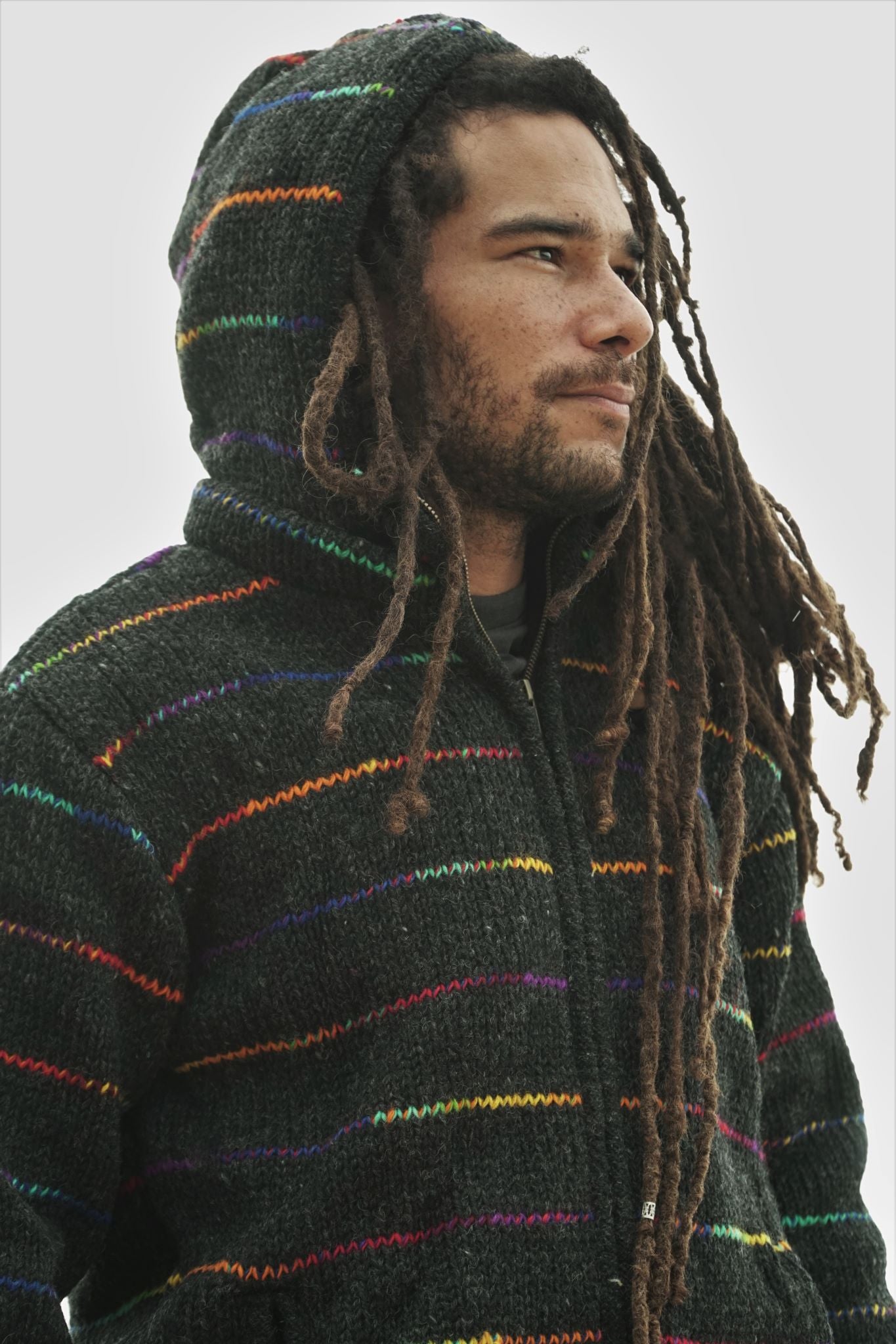 Wool Jacket - Pinstripe Rainbow