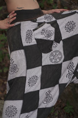 Harem Pants - Patchwork - Grey