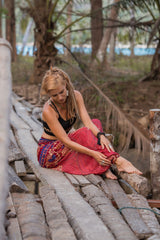 Harem Pants - Paisley Mandala - Peach