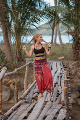 Harem Pants - Paisley Mandala - Peach