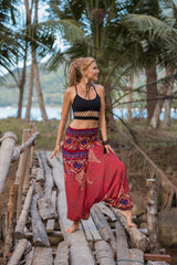 Harem Pants - Paisley Mandala - Peach