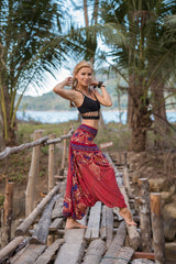 Harem Pants - Paisley Mandala - Peach