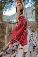 Harem Pants - Paisley Mandala - Peach